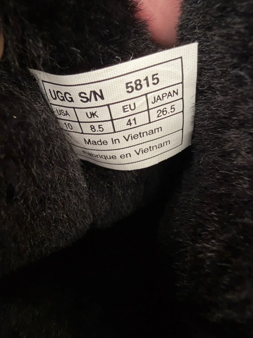 Like New Original Vintage Ugg Australia Classic Tall Boot- Black size 10 / 41